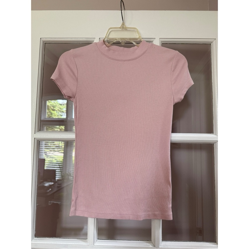 A New Day Pink Ribbed Short Sleeve T-Shirt
